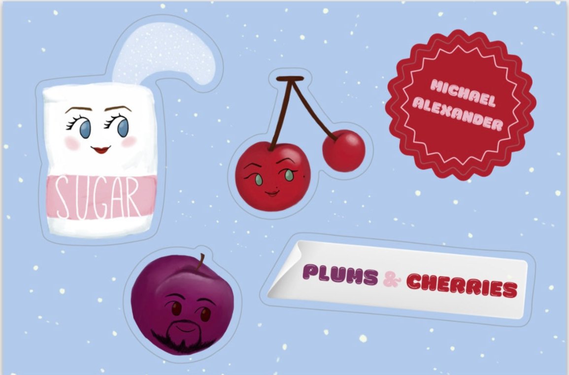 Plums & Cherries-Sticker Sheet