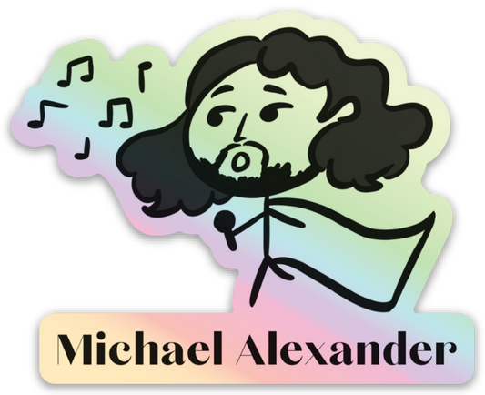 Stick Figure Michael-Sticker